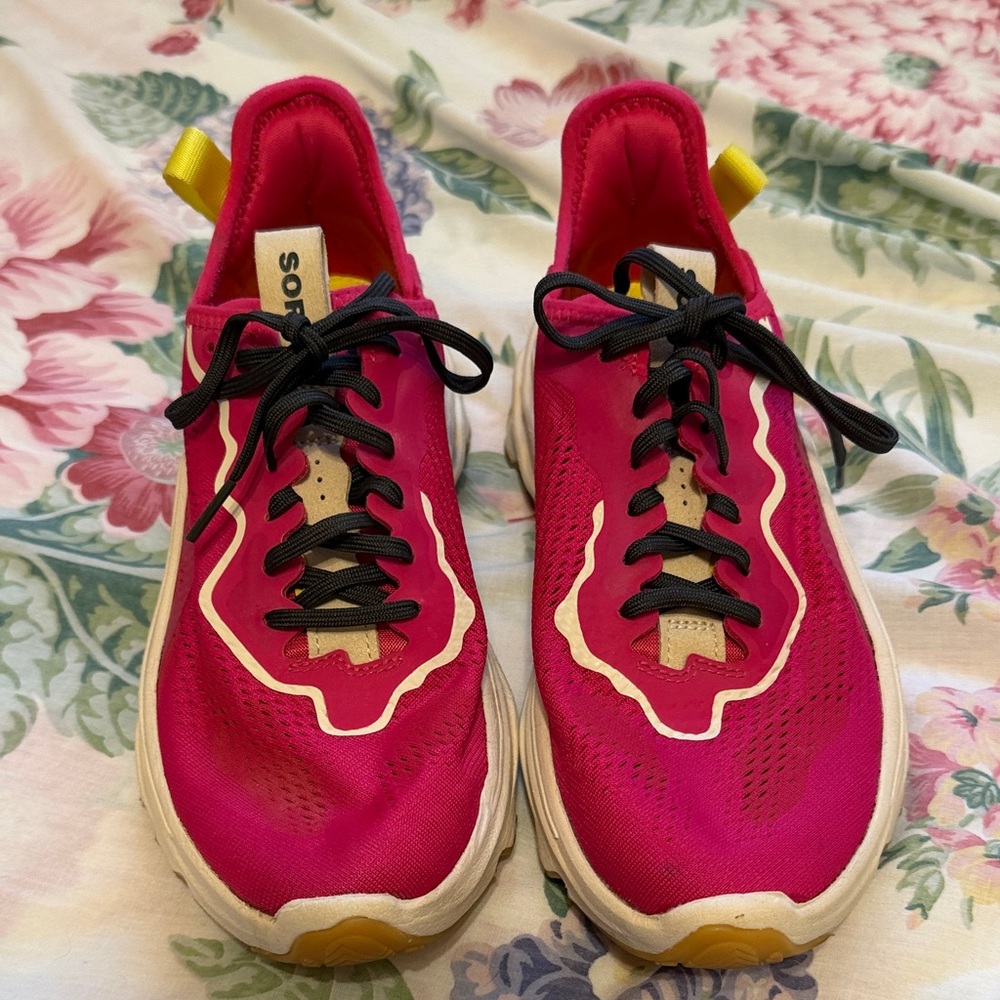Sorel Pink and Yellow Sneakers sz 7